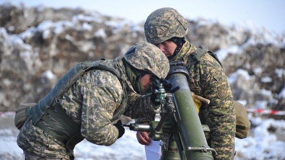 Учения на полигоне в Восточно-Казахстанской области, 22 марта. [Министерство обороны Казахстана]