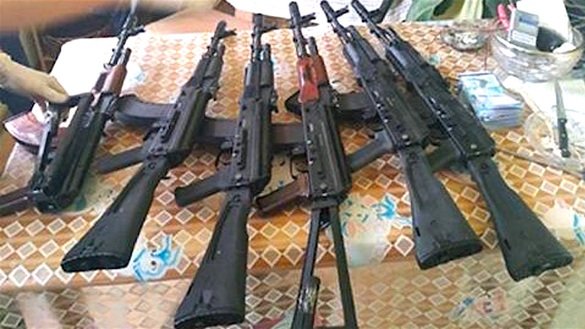 18 июль куни Қозоғистон куч ишлатар тузилмалари томонидан мусодара қилинган қуроллар. (Қозоғистон МХҚ)