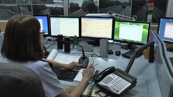 Нурсултондаги полиция call-маркази, 17 июль куни олинган сурат. (Қозоғистон ички ишлар вазирлиги)