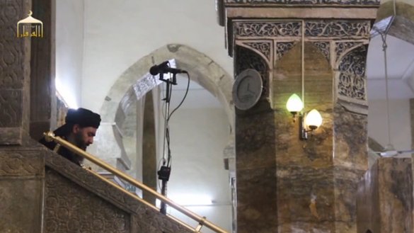 Аль-Багдади объявляет о создании так называемого «халифата». Кадр из видеоролика 2014 г.