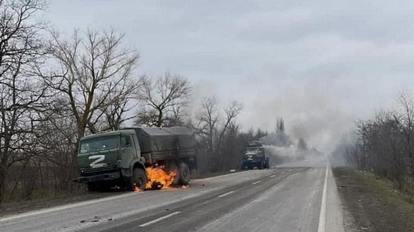 Брошенная российская военная техника. Киевская область, 1 марта. [Генштаб ВС Украины]